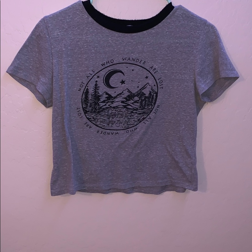 Charlotte Russe Cropped Graphic Tee